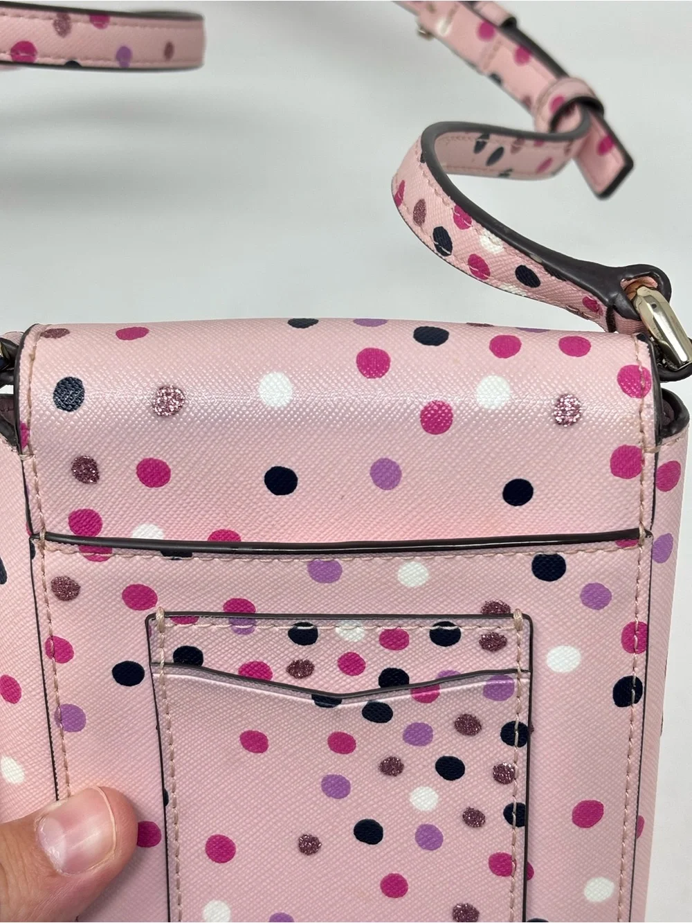 Kate Spade New York Staci Festive confetti polka dot phone crossbody purse